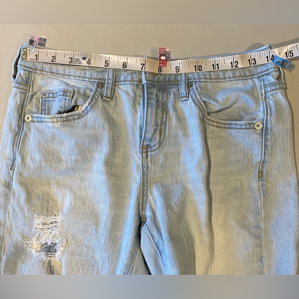 Universal Thread Distressed Mid-Rise Boyfriend Jeans, size 00/24 - Picture 7 of 9